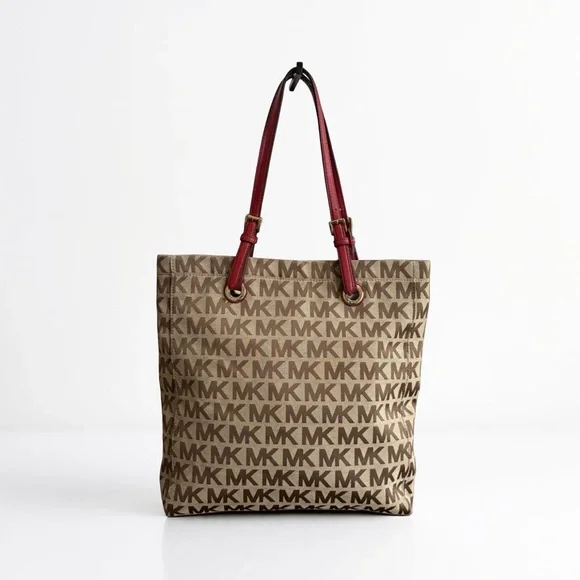 Authentic Michael Kors Signature Tan Pink Tote Bag! - Picture 13 of 14